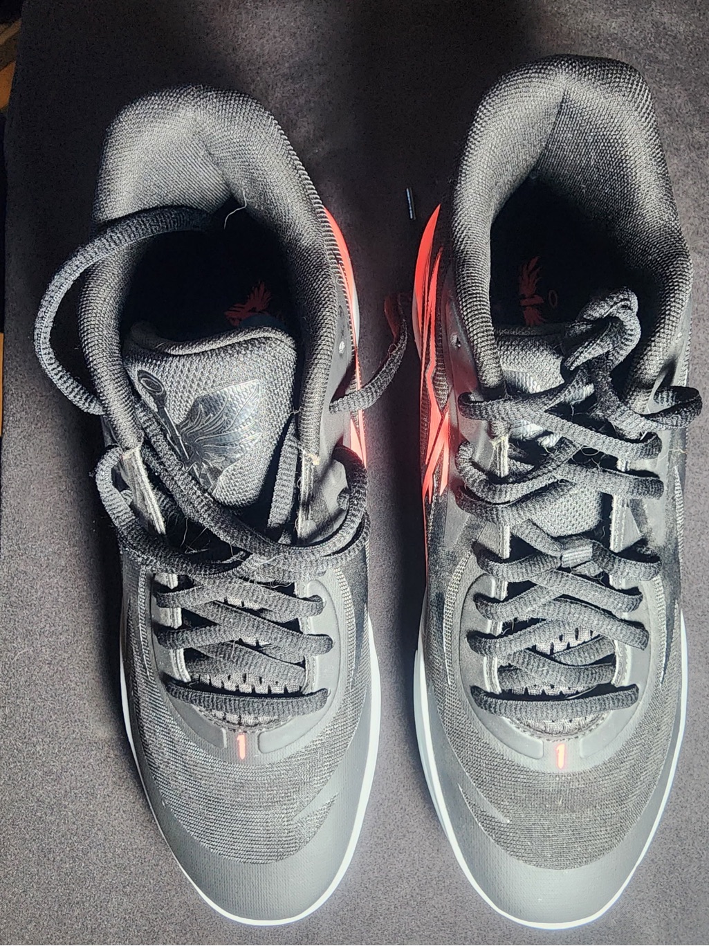 Puma Men's Black Athletic Shoes With Coral Highlights La’melo Ball Hard To Find
